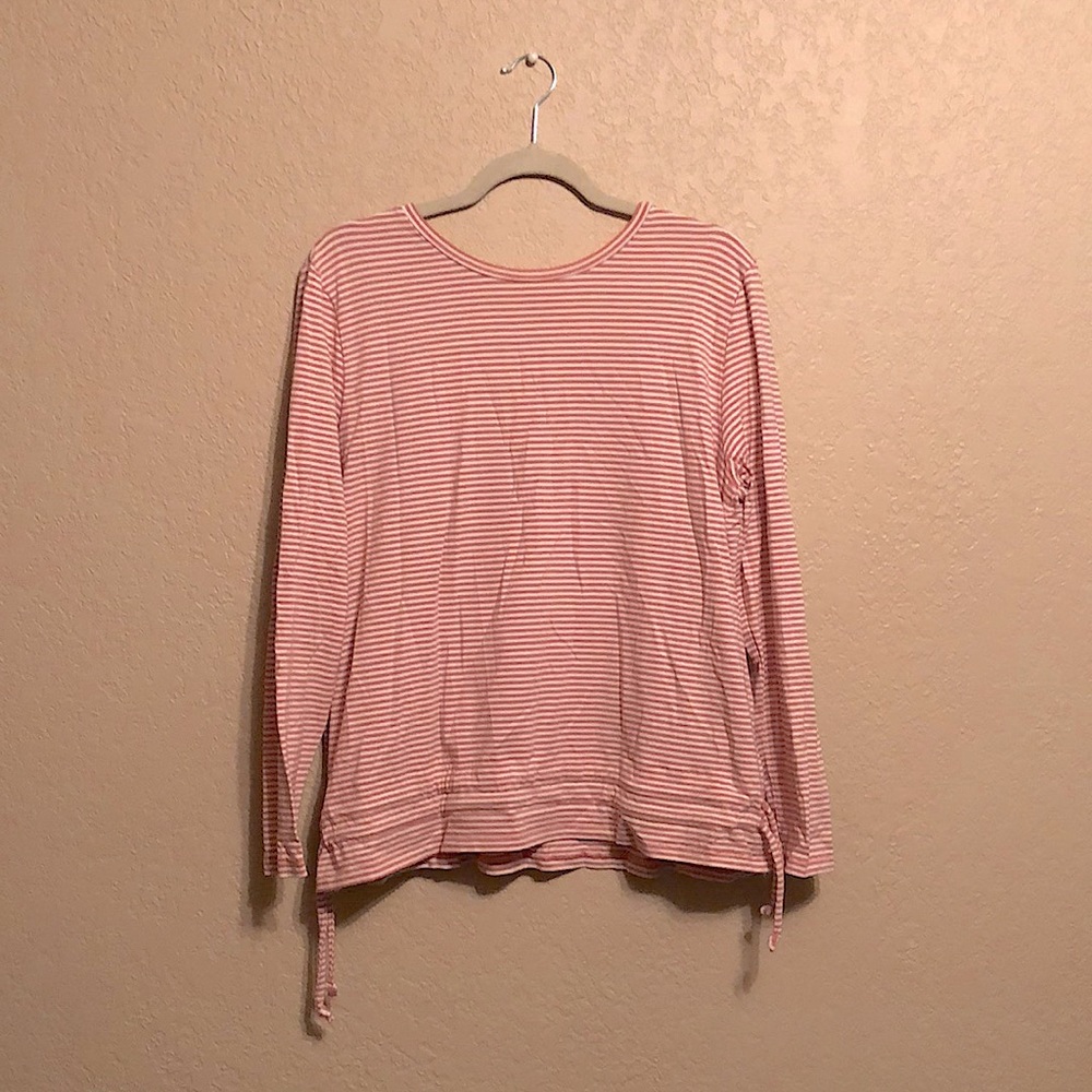 Pink/White Striped Long Sleeve